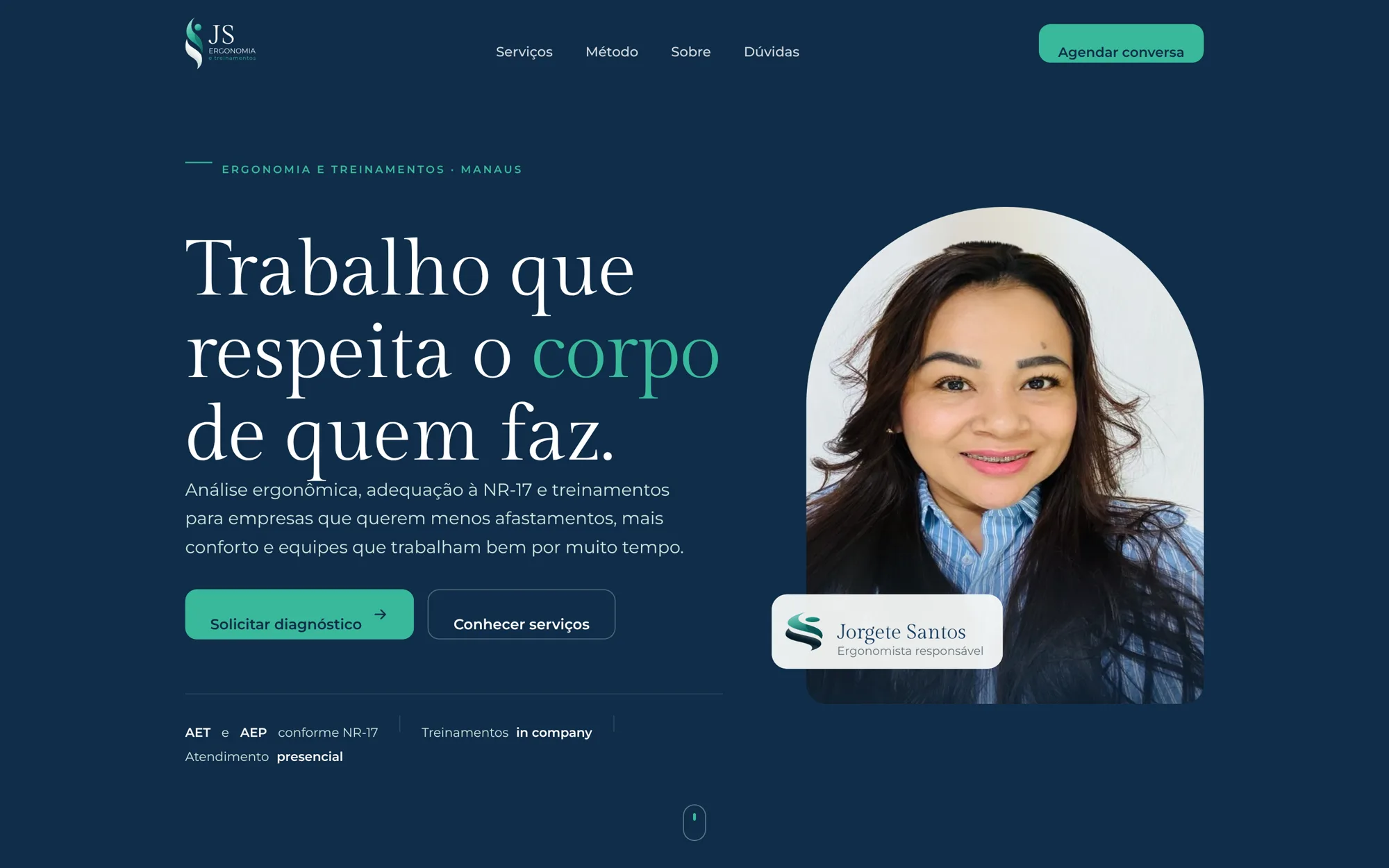 Landing page JS Ergonomia no computador